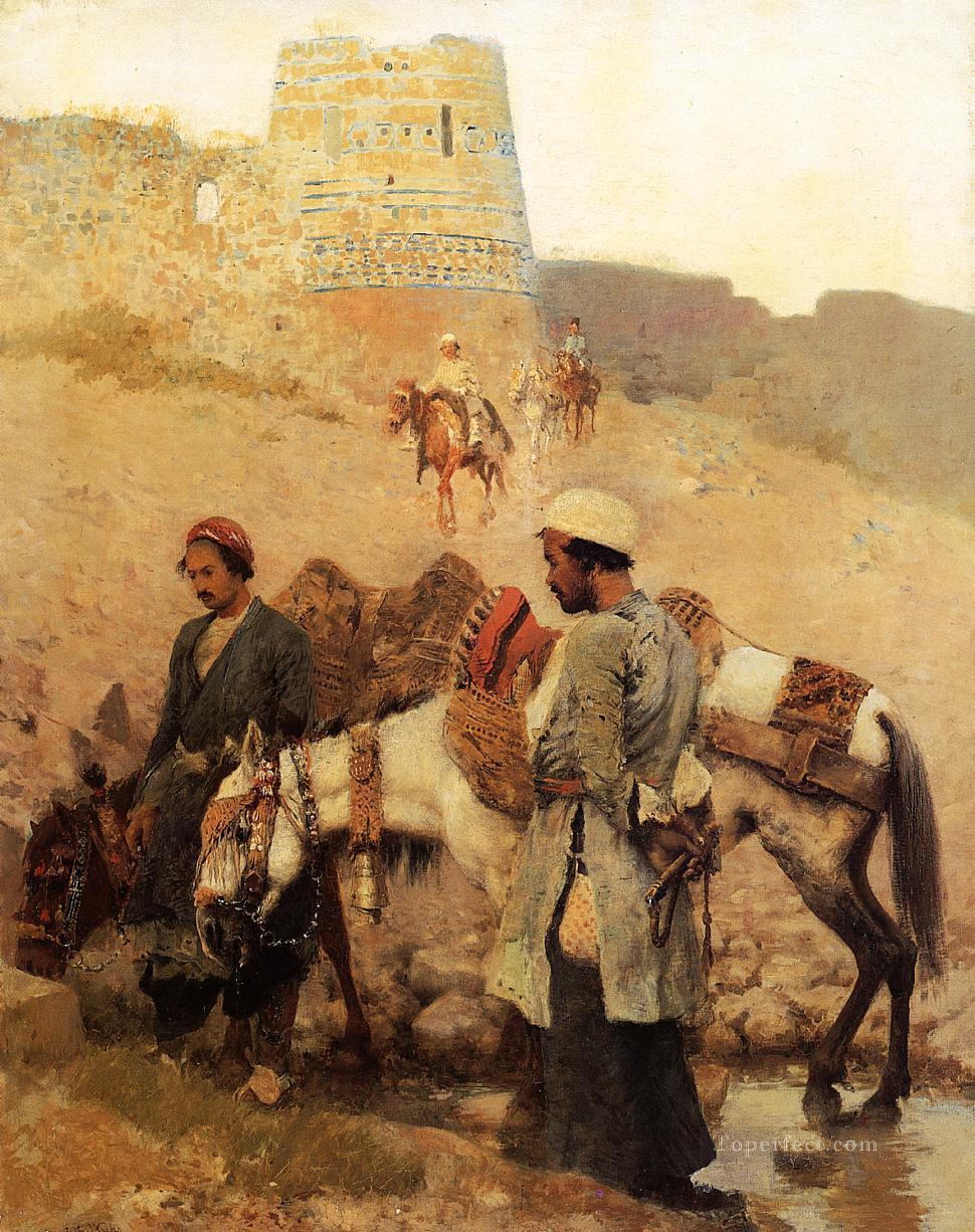 ペルシャの旅 ペルシャ人 エジプト人 インド人 エドウィン・ロード・ウィークス油絵